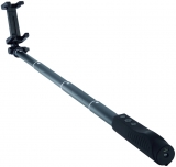 Selfie Stick Aluminiu, bluetooth, cu lanterna integrata, 80 cm, negru Hama