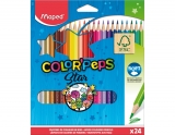 Creioane Colorate, Color Peps Star, 24 culori/set, FSC, Maped 