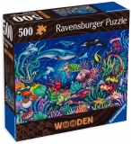 Puzzle lemn lumea subacvatica, 500 piese, Ravensburger