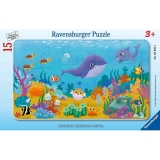 Puzzle Tip Rama Animalute Marine, 15 Piese Ravensburger