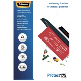 Folii laminare A3 lucioase 175 microni Protect, 100 buc/set, Fellowes