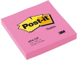 Notite adezive roz neon, 76 x 76 mm, 100 file/bucata Post-it® 3M