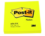 Notite adezive galbene neon Post-It  76 mm x 76 mm 100 file/bloc 3M