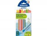 Creioane Color Griffix, set 8+1 culori, grip ergonomic, blister, carton, Pelikan
