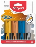 Textmarker cu sclipici Fluo Peps Classic Pastel 4 culori/set Maped 