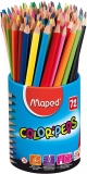 Creioane colorate School Peps, 72 buc/set, 12 culori/set, Maped 