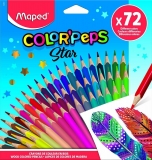 Creioane colorate Color Peps Star, 72 culori/set, Maped 