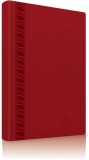 Agenda nedatata A5, 224 pagini, coperta buretata, personalizabila, culoare rosu, Herlitz