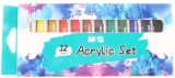 Acuarele acrilice, 12 culori/set, 12ml M&G 