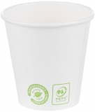 Pahare carton biodegradabile albe 220ml 25buc/set Biodeck 