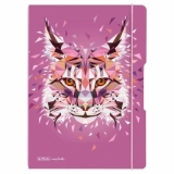 Caiet My book flex, A4, Velin, motiv, wild animals lynx, Herlitz