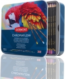 Creioane colorate Professional Chromaflow, cutie metalica, 72 buc/set, Derwent