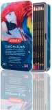 Creioane colorate Professional Chromaflow, cutie metalica, 24 buc/set, Derwent