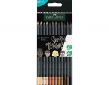 Creioane colorate, 12 culori skin tones, Black Edition, Faber-Castell