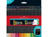 Creioane colorate, 50 culori, Black Edition, Faber-Castell