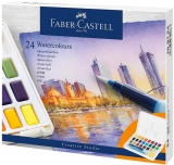 Acuarele si pensula cu rezervor Creative Studio, 24 culori/set Faber-Castell