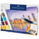 Acuarele si pensula cu rezervor Creative Studio, 36 culori/set Faber-Castell