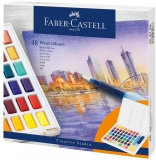 Acuarele si pensula cu rezervor Creative Studio, 48 culori/set Faber-Castell