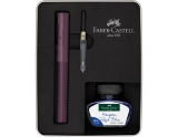 Set cadou stilou + cerneala + convertor grip Berry, Faber-Castell