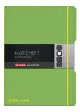 Caiet My.book Flex A5, 40 file, patratele, verde transparent, Herlitz
