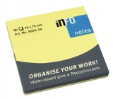Notite adezive 75 x 75 mm 80 file/set galben intens Info Notes