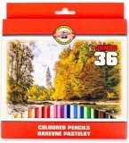 Creioane colorate Omega Jumbo 36 culori/set Koh-I-Noor
