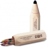 Creioane colorate Triocolor Jumbo Natur cutie de lemn, forma creion, 10 culori/set Koh-I-Noor