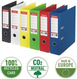 Biblioraft No.1 Power Recycled, carton cu amprenta CO2 neutra, 100% reciclat, certificare FSC, A4, 75 mm Esselte