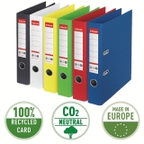 Biblioraft No.1 Power Recycled, carton cu amprenta CO2 neutra, 100% reciclat, certificare FSC, A4, 50 mm, Esselte
