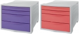 Cabinet cu sertare Colour Breeze, 4 sertare, PS, A4 Esselte
