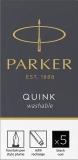 Cartus standard lavabil, culoare negru, 5 buc/set, Quink Parker 