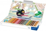 Creioane colorate 3 in 1 + ascutitoare si pensula, Noris Buddy, 18 culori/set Staedtler