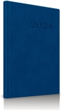 Agenda datata 2024 saptamanala RO A4, 128 pagini, coperta buretata, culoare albastru, Herlitz