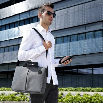 Geanta pentru laptop, Genua, 40 cm, 15.6 inch, gri Hama