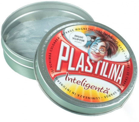 Plastilina Inteligenta Argint Sclipitor