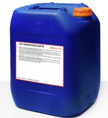 Detartrant acid pentru aparatele de muls, eliminarea rezidurilor neorganice, Allegrini CIP DISINCROSTANTE, 25kg