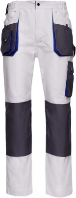 Pantaloni talie Kastor Stenso, alb