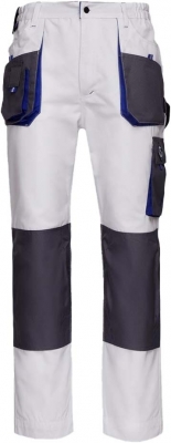 Pantaloni talie Kastor Stenso, alb