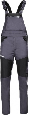 Pantaloni pieptar EOS Stretch Stenso, gri deschis/gri inchis