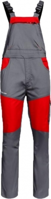 Pantaloni pieptar EOS Stretch Stenso, rosu/gri inchis