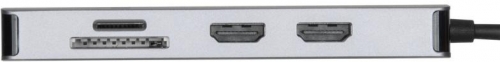 Targus Dock USB-C Dual HDMI 4K, 100W PowerDelivery Pass-Thru, 2x USB-A, 1x port fast charge, 1x SD/microSD, ethernet, gri