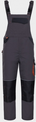 Pantaloni pieptar Stenso iarna Kastor, gri/negru