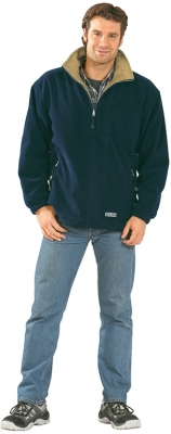 Jacheta fleece pentru barbati, 360 g/m2, albastru inchis / maro, Rock Safety