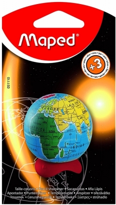 Ascutitoare simpla, cu rezervor, pe blister, Globe Maped