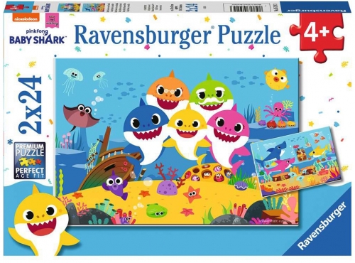 Puzzle Baby Shark, 2X24 Piese Ravensburger
