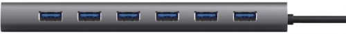 Hub Trust Halyx , 7 porturi USB 3.2 Gen 1, material aluminiu, input USB- C, output USB-A 7, gri