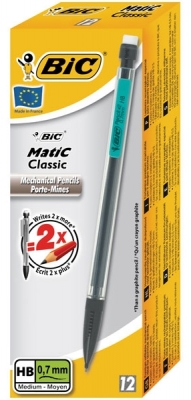 Creion mecanic 0.7 mm, Matic Classic, 12 buc/cutie Bic