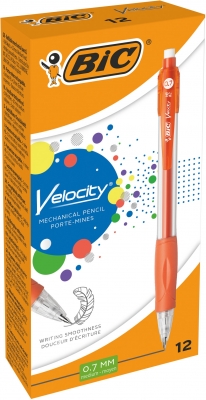 Cutie creion mecanic 12 bucati 0.7 mm Velocity Bic