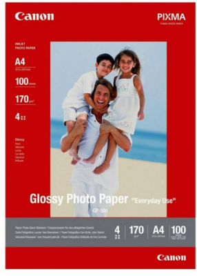 Hartie foto lucioasa, Canon Glossy Photo Paper, 360 x 430 mm, A4, 200 g/m2, 100 coli/top