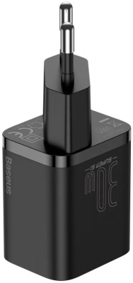 Incarcator retea Baseus Super Si, Quick Charge 30W, 1 x USB Type-C 5V/3A, negru